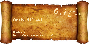 Orth Ábel névjegykártya